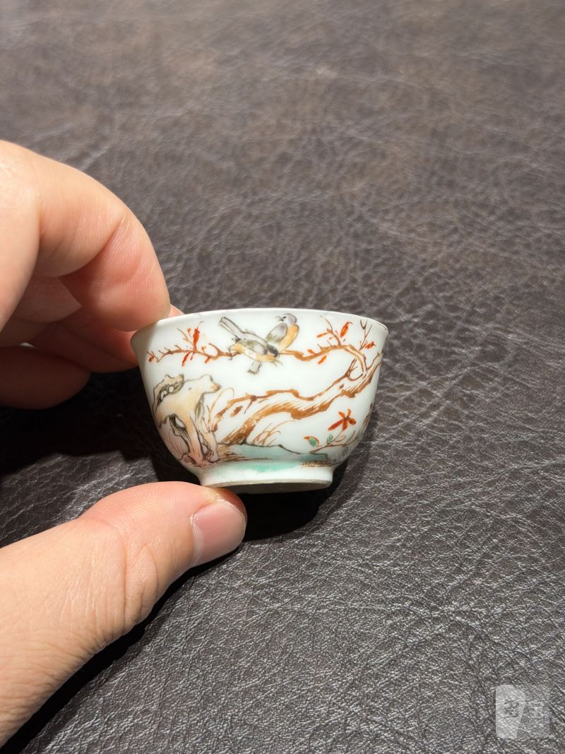 清乾隆 粉彩花鸟纹茶具一套25件 - 图129